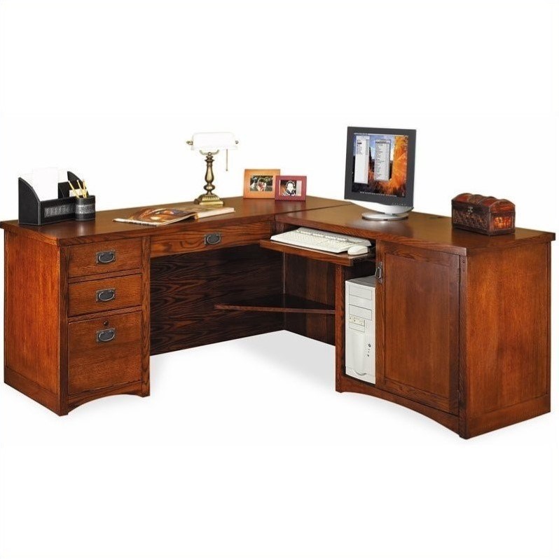 Martin Furniture Mission Pasadena RHF L-Shape Wood Desk