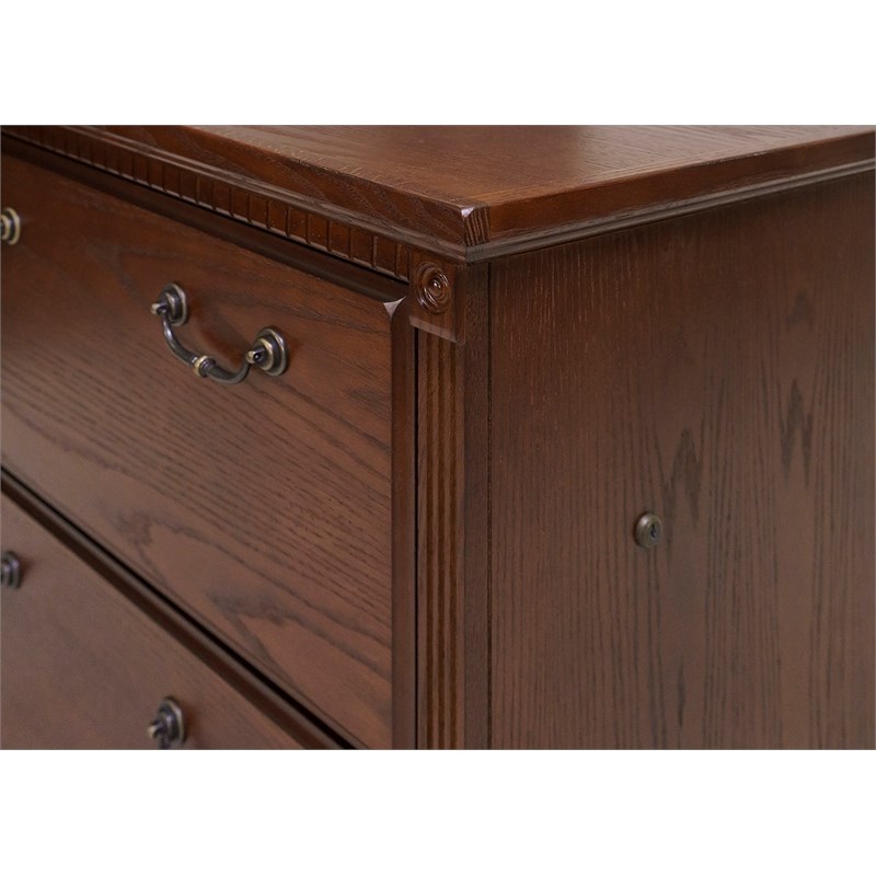 Martin Furniture Huntington Oxford Lateral 2 Drawer Wood File Cabinet Brown