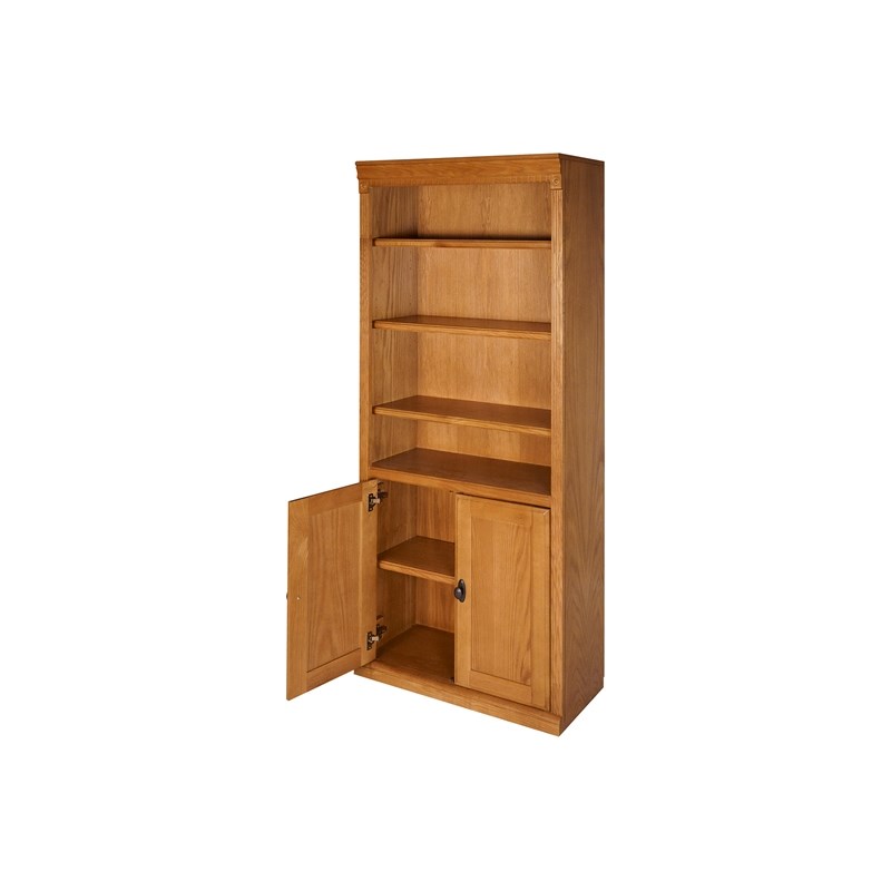 Martin Furniture Huntington Oxford Wood Bookcase With Lower Doors
