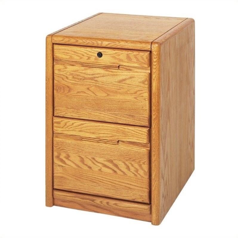 Two Drawer Wood File Storage Drawer With Locking Top Drawer