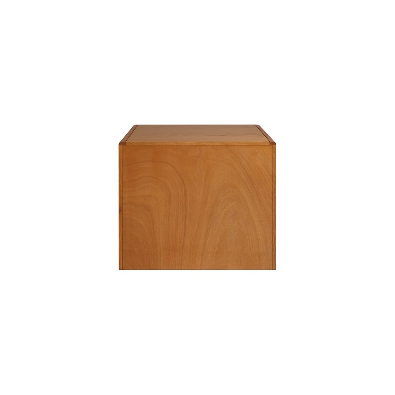 Two Drawer Wood Lateral File in Medium Oak With Locking Top Drawer