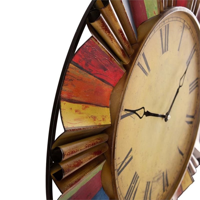 SEI Furniture Multicolor Wall Clock Homesquare