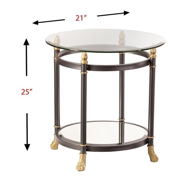 Allesandro 3 Piece Oval Glass Coffee Table and Set of 2 End Table
