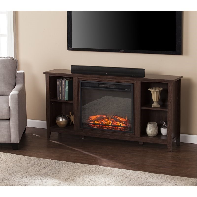 southern enterprises parkdale electric fireplace tv stand in espresso