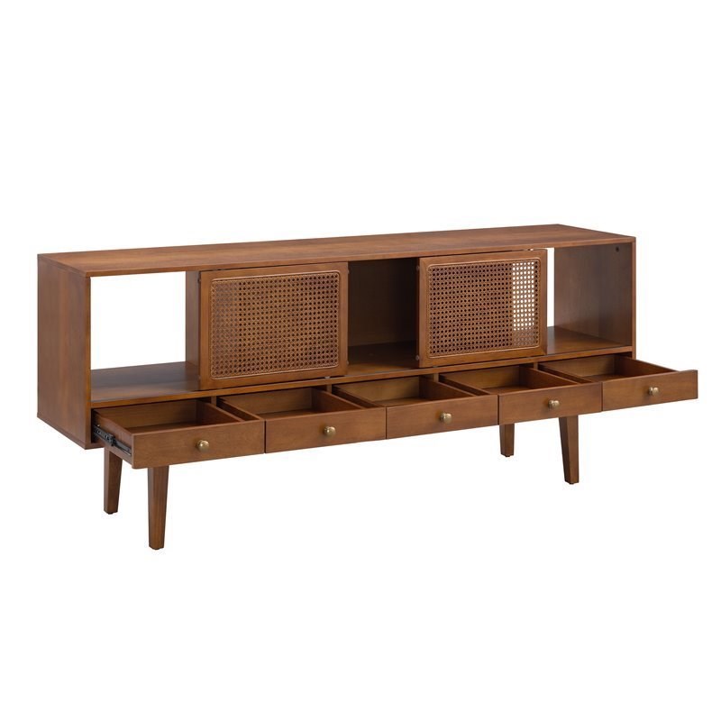 Holly and Martin Simms Mid Century Modern Media Console in Brown