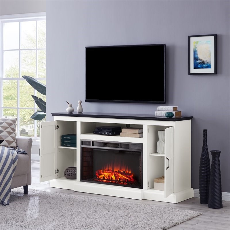 SEI Furniture Belranton Widescreen Electric Fireplace TV Stand