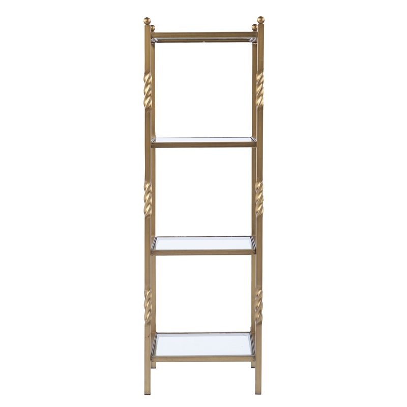 Southern Enterprises Reinzo 4tier Transitional Metal Bathroom Shelf in