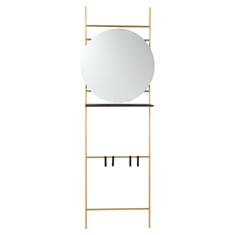 SEI Furniture Medhurst Metal Hall and Entry Organizer in Gold
