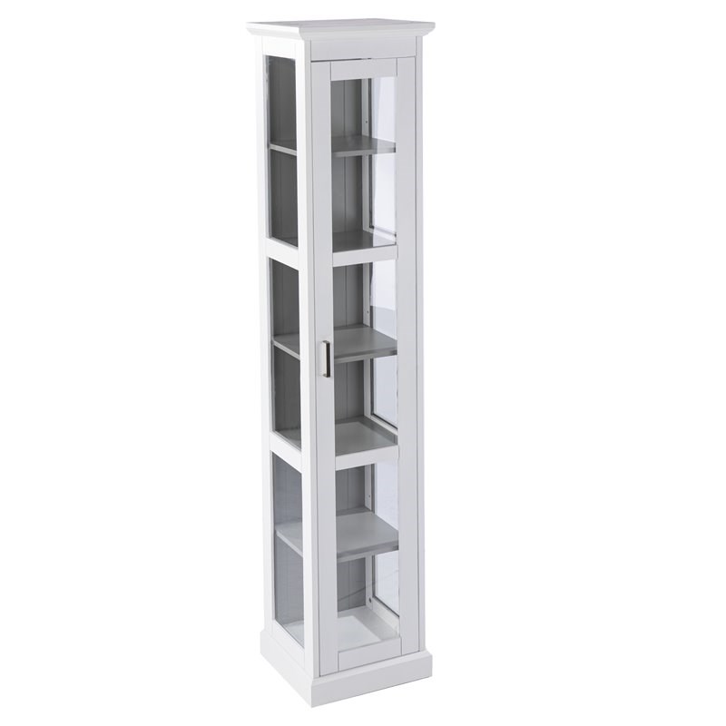 SEI Furniture Balterley Wood Tall Curio with Glass Door in