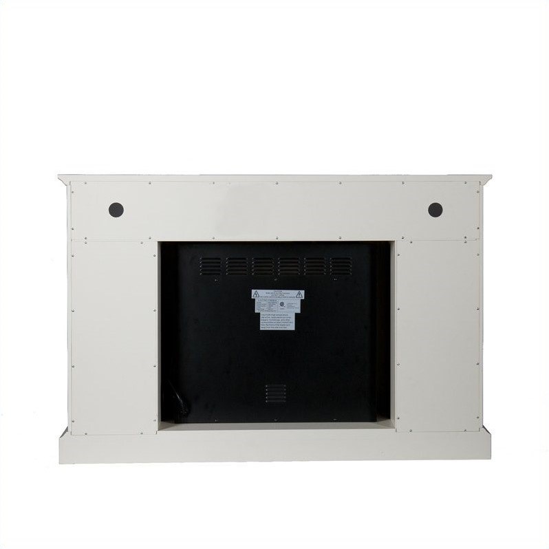 southern enterprises savannah media electric fireplace in antique white