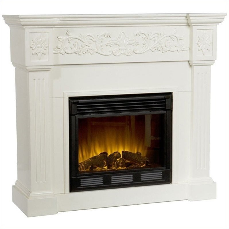 Holly & Martin Huntington Electric Fireplace in Ivory