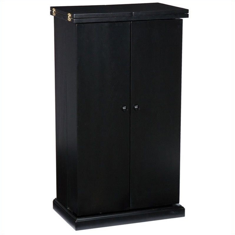 SEI Furniture Archer FoldAway Home Bar in Black Homesquare