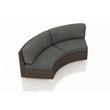 Harmonia Living Arden Curved Patio Loveseat in Canvas Charcoal