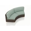 Harmonia Living Arden Curved Patio Loveseat in Canvas Spa