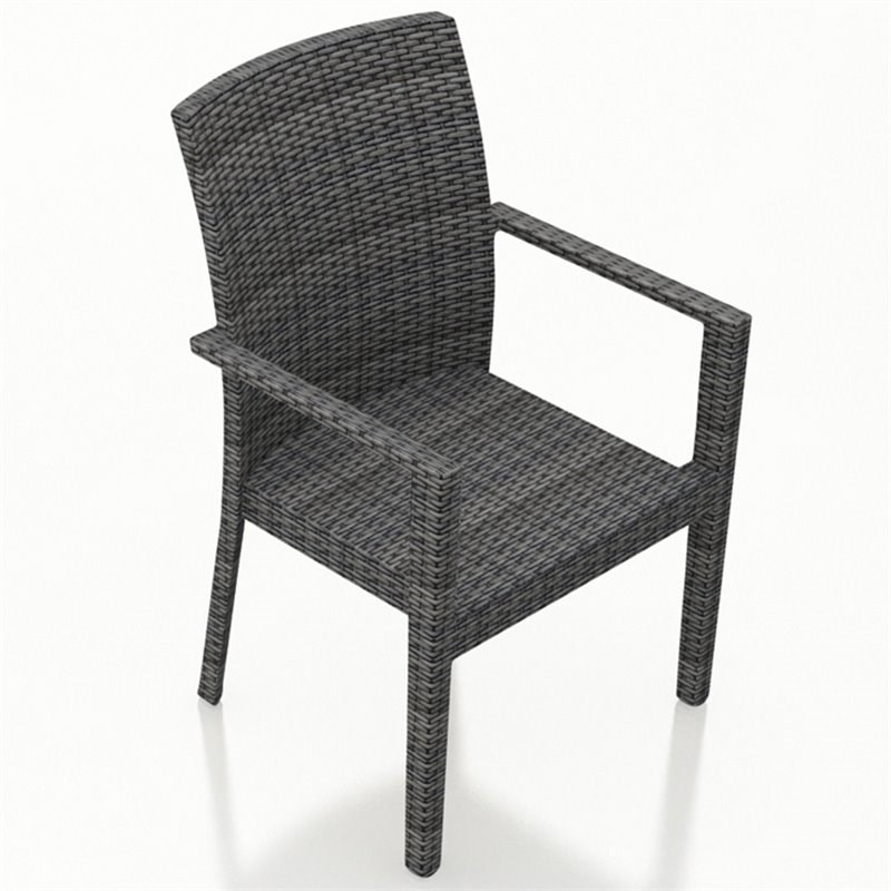 Harmonia Living District Patio Dining Arm Chair in Slate
