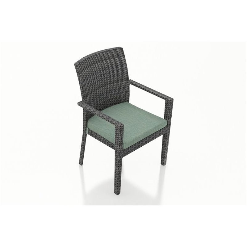 Harmonia Living District Patio Dining Arm Chair in Canvas Spa