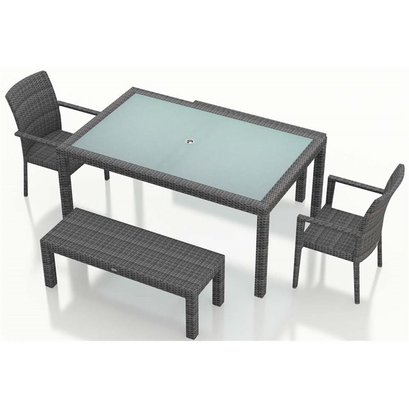 Harmonia Living District 5 Piece Patio Dining Set in Textured Slate