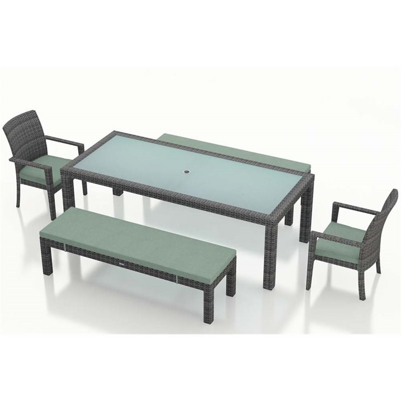Harmonia Living District 5 Piece Patio Dining Set in Canvas Spa