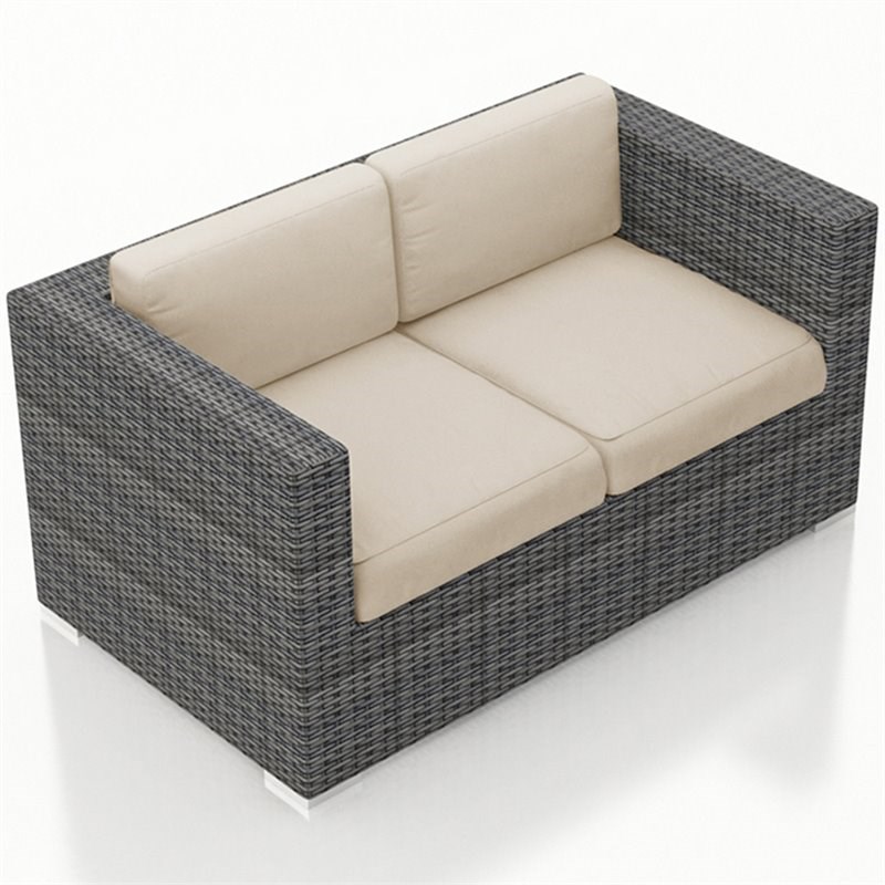 Harmonia Living District Patio Loveseat in Canvas Flax
