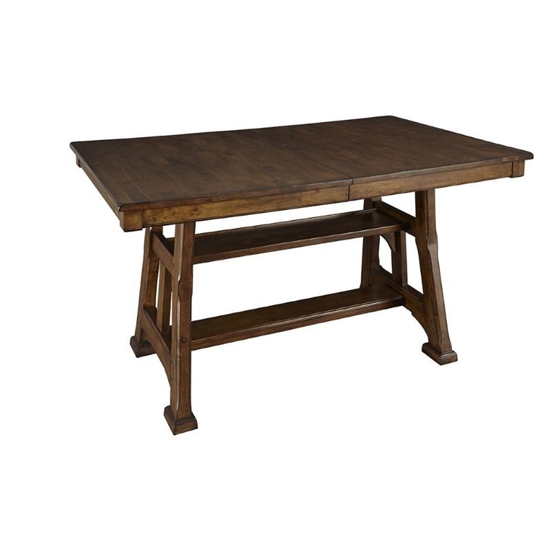 A-America Ozark Counter Height Dining Table in Warm Pecan