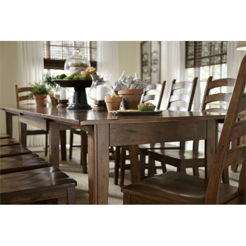 A-America Toluca Extendable Dining Table in Rustic Amber
