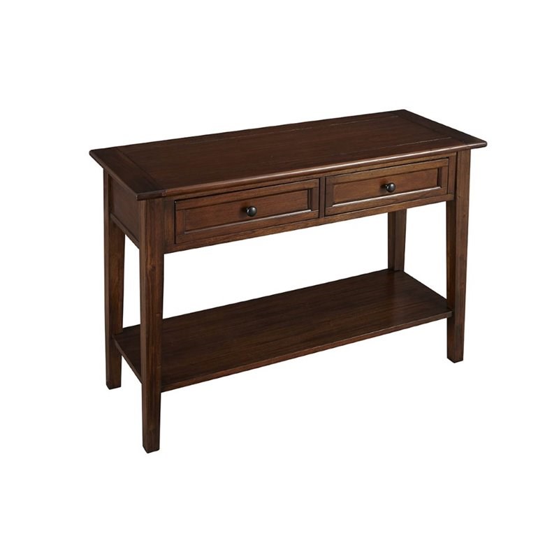 A-America Westlake 2 Drawer Console Table in Cherry Brown
