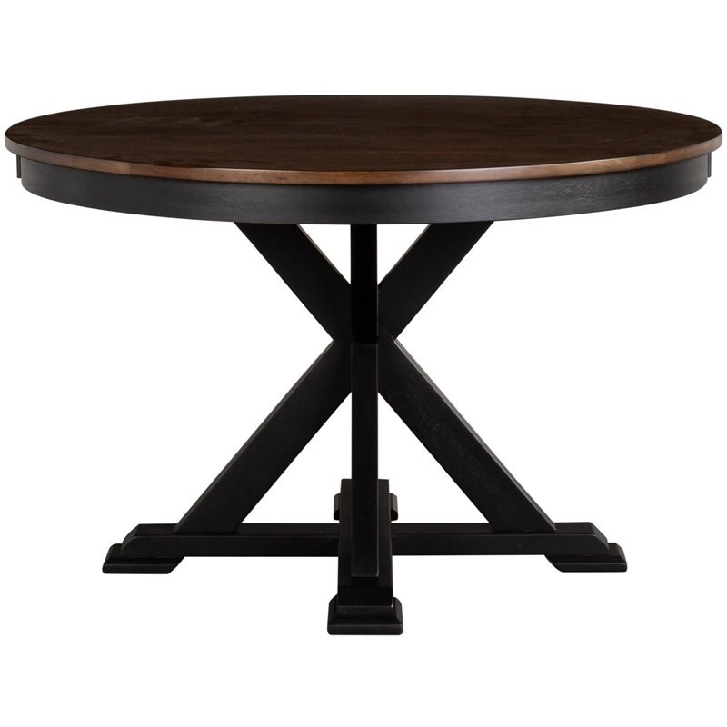 A-America Stone Creek Solid Wood Extendable Oval Dining Table in Chickory