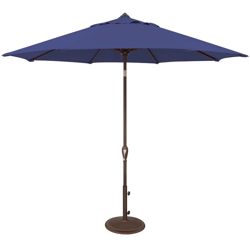Simply Shade Aruba 9' Octagonal Auto Tilt Solefin Patio Umbrella in Blue Sky