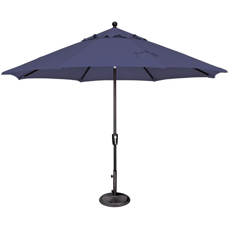Simply Shade Catalina 11' Octagonal Push Button Tilt Patio Umbrella in Blue Sky