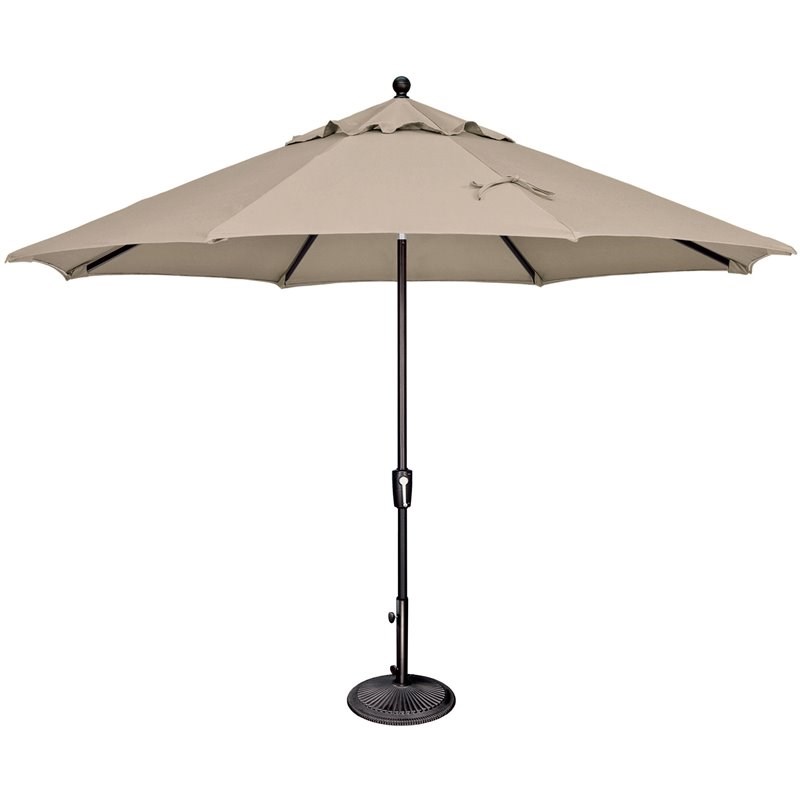 Simply Shade Catalina 11' Octagonal Push Button Tilt Patio Umbrella in Beige