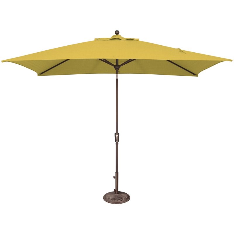 Simply Shade Catalina 6' x 10' Push Button Tilt Patio Umbrella in Lemon