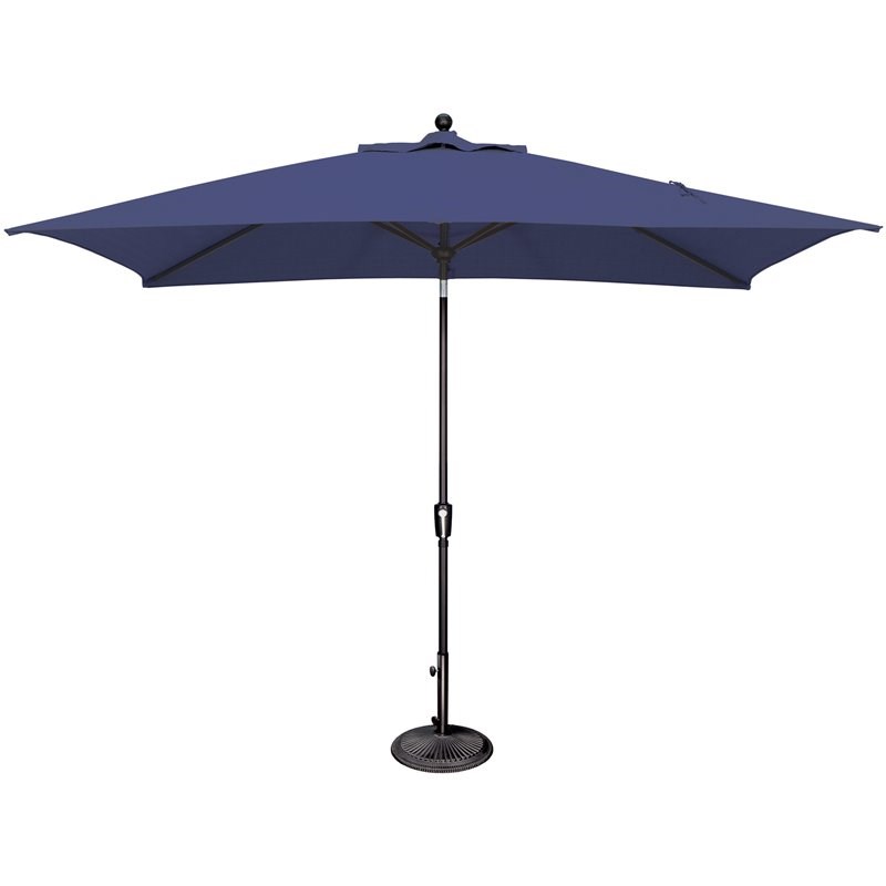 Simply Shade Catalina 6' x 10' Push Button Tilt Patio Umbrella in Blue Sky