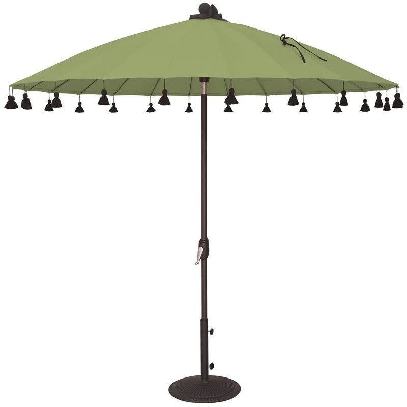Simply Shade Isabela 8.5' Round Auto Tilt Sunbrella Patio Umbrella in Ginkgo