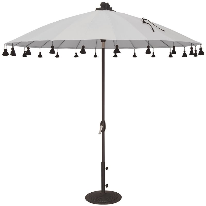 Simply Shade Isabela 8.5' Round Auto Tilt Sunbrella Patio Umbrella in Natural