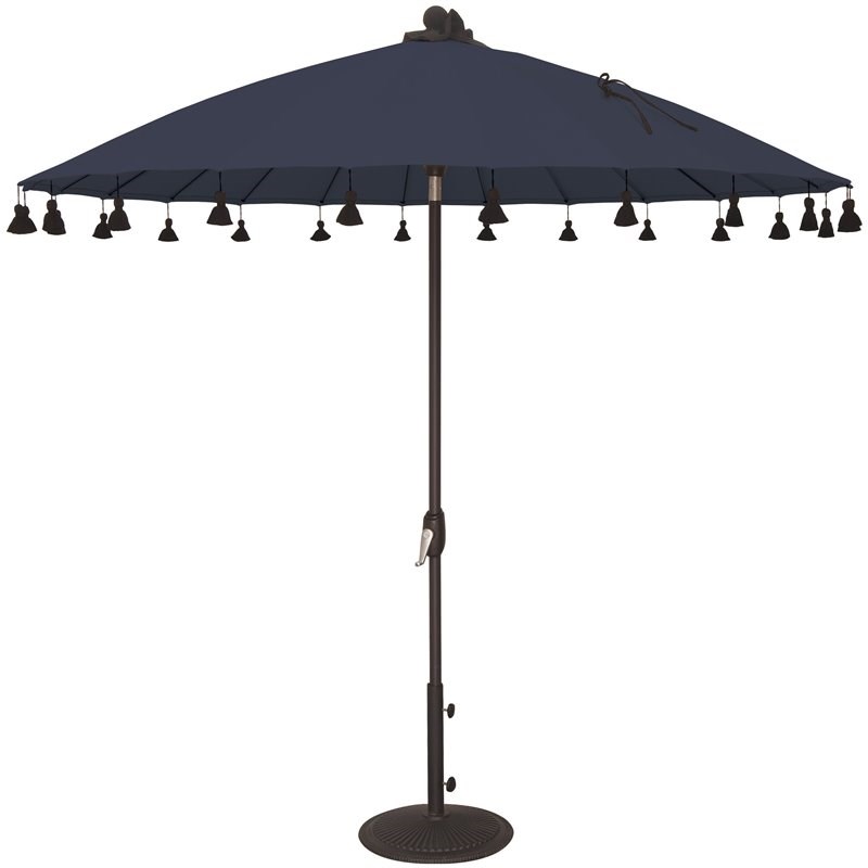 Simply Shade Isabela 8.5' Round Auto Tilt Sunbrella Patio Umbrella in Navy