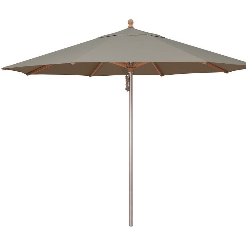 Simply Shade Ibiza 11' Octogonal Sunbrella Patio Umbrella in Cast Silver
