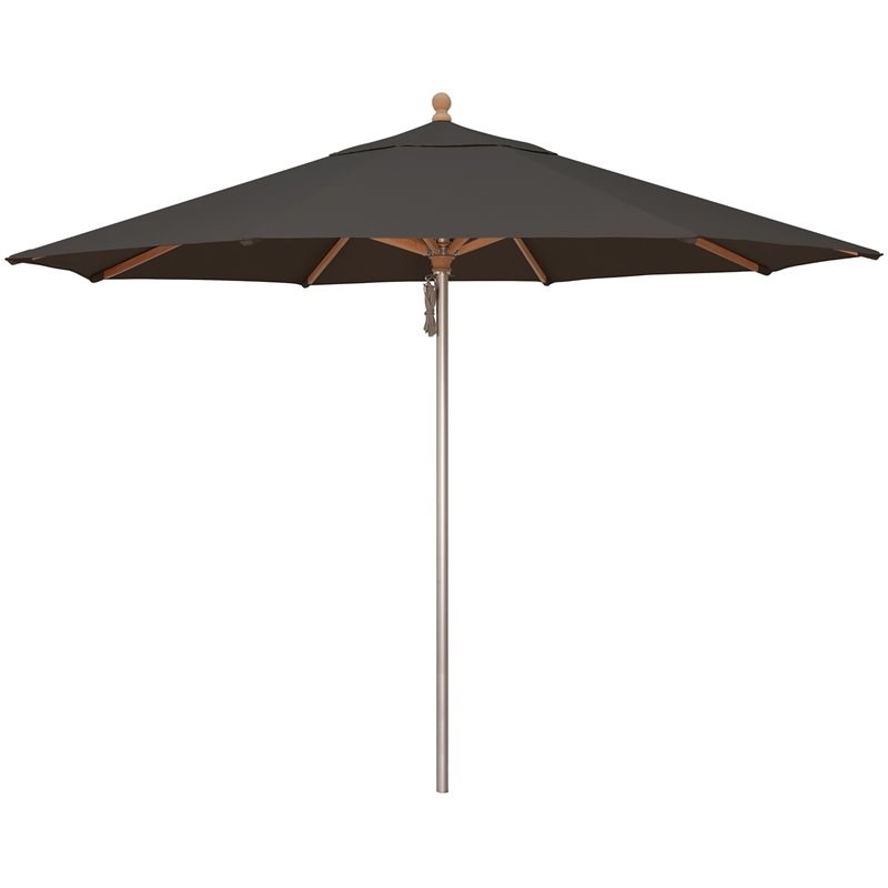 Simply Shade Ibiza 11' Octogonal Solefin Patio Umbrella in Black