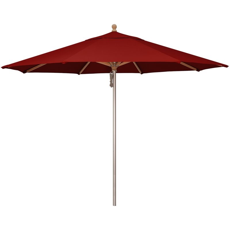 Simply Shade Ibiza 11' Octogonal Solefin Patio Umbrella in Really Red