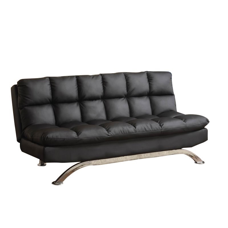 Furniture Of America Preston Faux, Faux Leather Fold Out Sofa Bed
