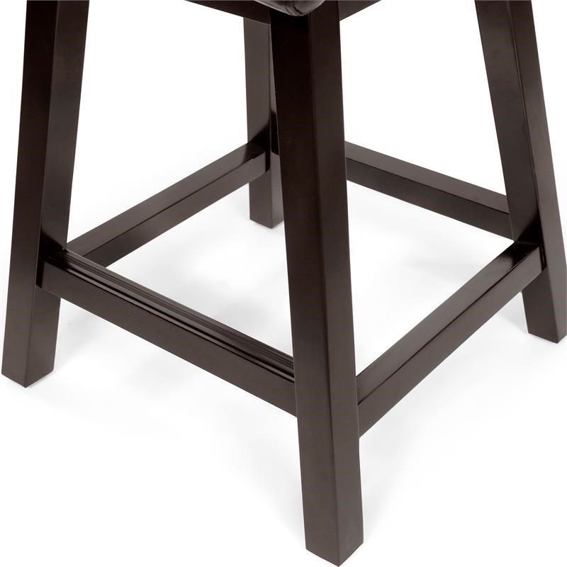 Furniture of America Omura 24.75" Counter Stool in Black Set of 2 