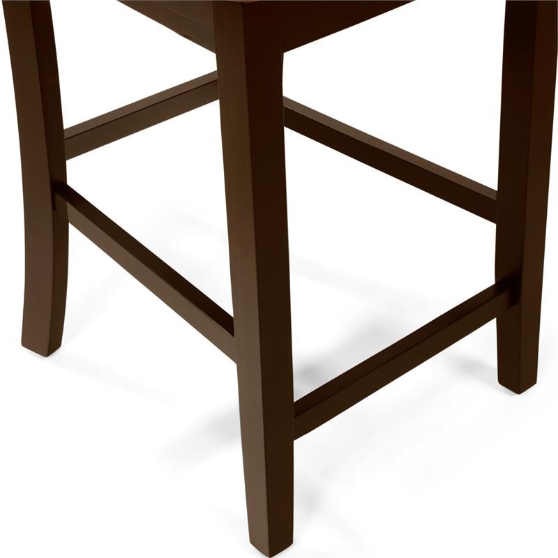 Furniture of America Maxey Wood 24-Inch Counter Height Stool in Black (Set of 2)