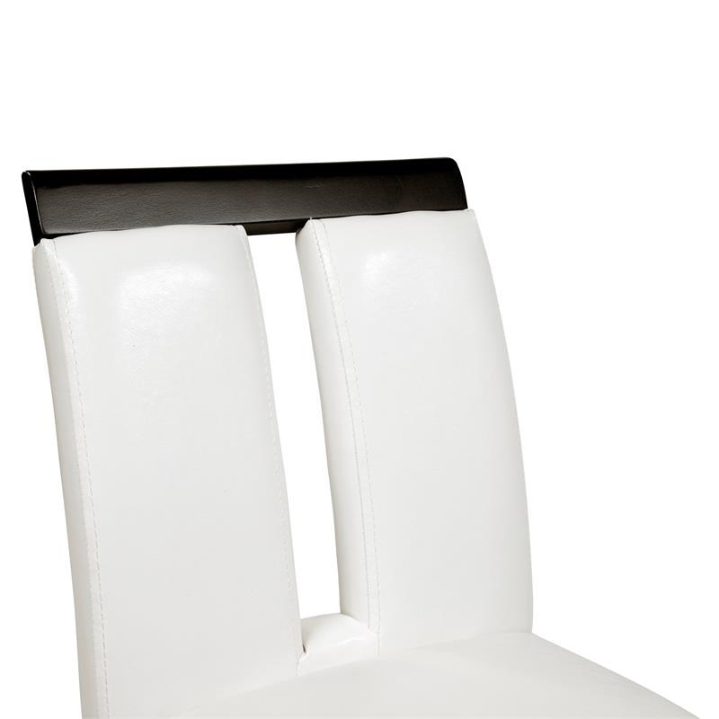 Furniture of America Jalen Faux Leather Counter Stool in White (Set of 2)