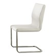 Furniture of America Faux Leather Dining Chair in White (Set of 2)