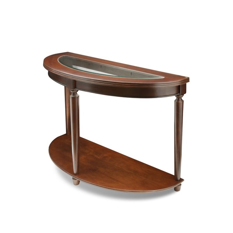 Furniture of America Chrinus Wood 1-Shelf Console Table in Dark Cherry