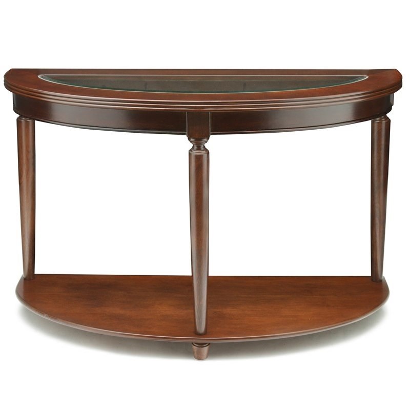 Furniture of America Chrinus Wood 1-Shelf Console Table in Dark Cherry