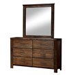 Furniture of America Nangetti Wood 2-Piece Dresser and Mirror in Antique Oak