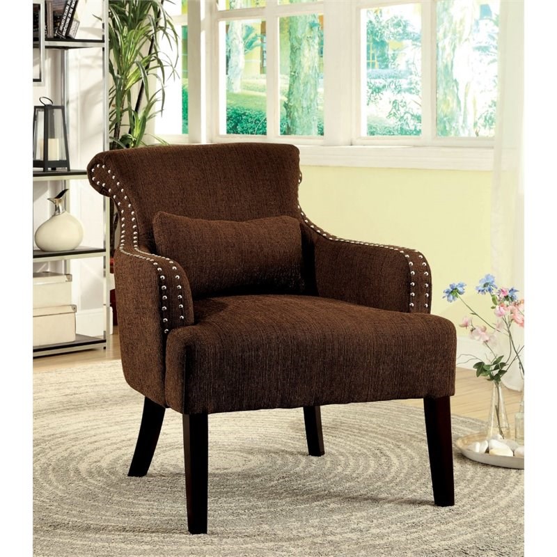 Furniture of America Gabe Contemporary Fabric Upholstered Accent Chair