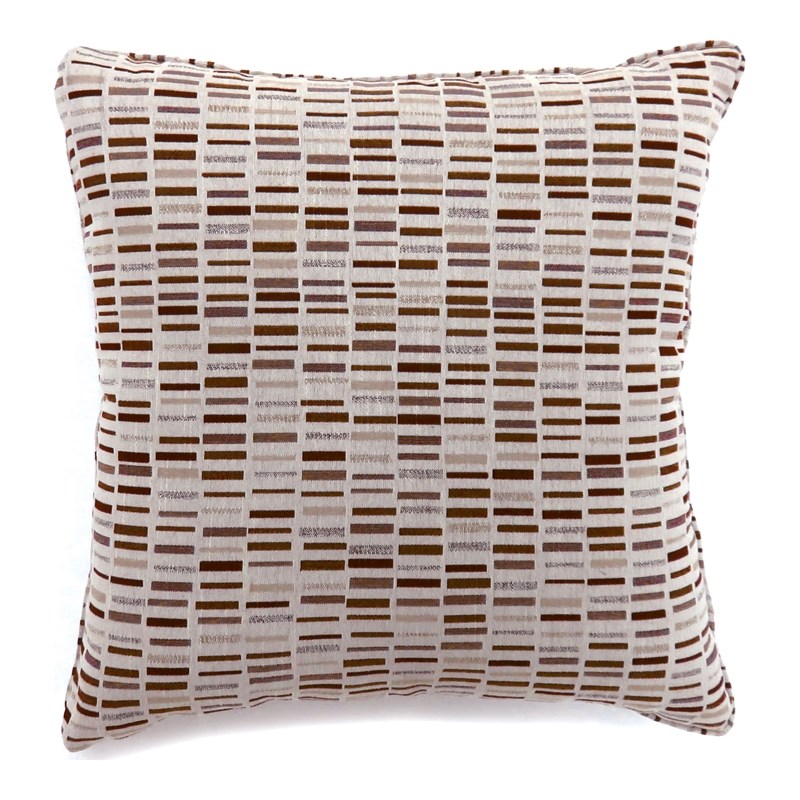 Furniture of America Dames Brown Fabric Large Square Throw Pillow (Set of 2)