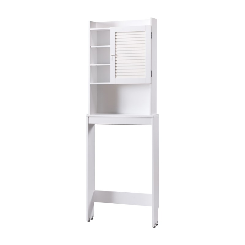 Furniture of America Daza Modern Wood Bathroom Space Saving Cabinet in White