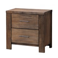 Foa Nangetti 2pc Antique Oak Wood Bedroom Set Queen Nightstand Idf 7072q 2pc